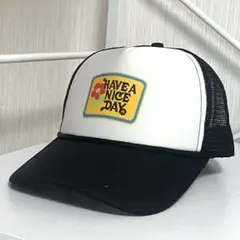 メッシュキャップ　ブラック　HIPHOP ストリート　古着　ビンテージ　アメカジ