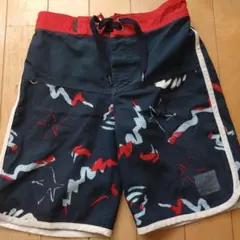 Quiksilver サーフパンツ ネイビー/レッド/ホワイト
