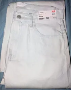 【新品】ワイドストレートジーンズ ウエスト30(76cm)ユニクロ UNIQLO