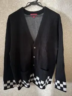 supreme brushed checkerboard cardigan