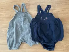 ELLEとCOMME ÇA ISMのボタン付きロンパースセット