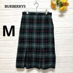 【バーバリーズ】ヴィンテージ 旧ロゴ チェック柄タイトスカート90S