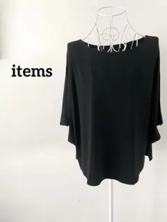 【items URBAN RESEARCH】ドルマントップス　ブラック　Free