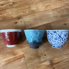 美濃焼 作山窯 ブルーカイラギ　カップ3点セット