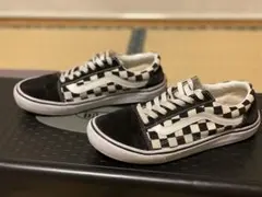 VANS オールドスクール　チェッカーブラック　25.5cm