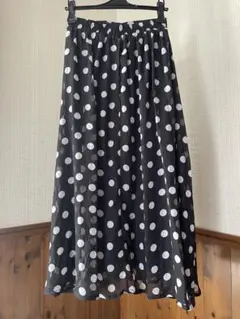 GRL グレイル　ドット　ロングスカート