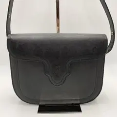 イヴサンローラン ショルダーバッグ フラップ YSLロゴ 黒 サフィアーノレザー