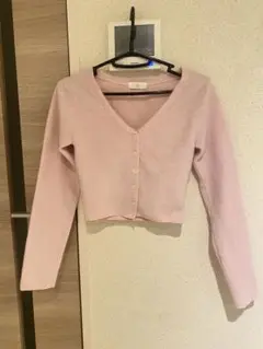 【新品未使用】★韓国現地購入★薄ピンクもふもふカーディガン