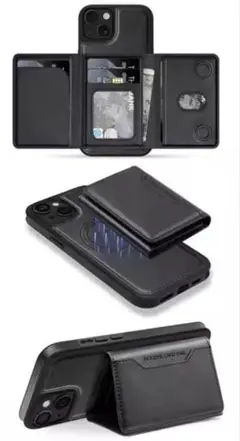 【新品未使用】iPhone16Pro Magsafeカードケース付きケース　黒
