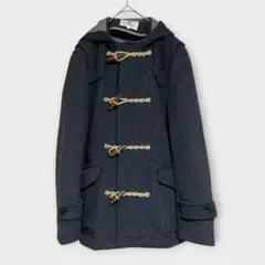 ダッフルコート M メンズ グレー 通学 通勤 ウール混 定番コート 学生