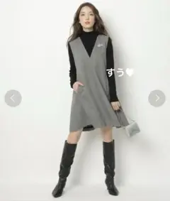 美品　バックリボンミニジャンスカ