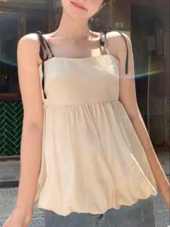 【新品未使用】DAZY ストラップリボン付きキャミソール　L