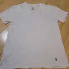 Polo Ralph Lauren ホワイト Vネック Tシャツ Lサイズ