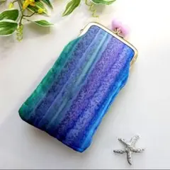 ハワイアン あめ玉 がま口 ポーチ ペンケース メガネ ハンドメイド フラダンス