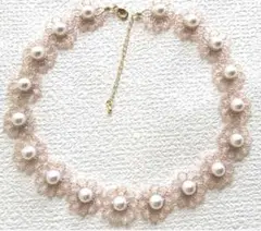 ネックレス 花 ハンドメイド アクセサリー ワンピース スカート ドレス 小物