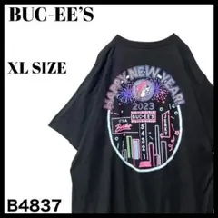 古着 バッキーズ 2023 Happynewyear 企業系 Tシャツ 黒 XL