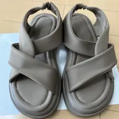 茶色　ベージュ　サンダル サイズ38