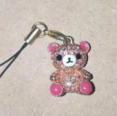 リラックマ ストラップスワロフスキー ピンクゴールド コリラックマ キャラクター