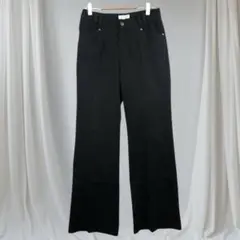 トリニティ 美脚シルエット フレアパンツ ブラック 2サイズ ベーシックパンツ