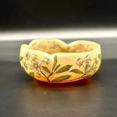 ◆証明書付◆DaumNancyドームナンシー冬景色　花瓶　カメオ彫　高さ17cm ドーム兄弟（ドームナンシー）冬景色の縁が三角の花瓶 アール