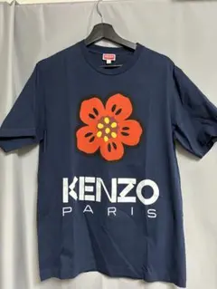 KENZO 花柄プリント Tシャツ M ネイビー