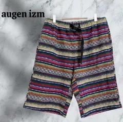 『augeh izm』ハーフパンツ【M】ブラック エスニック柄/アジアン