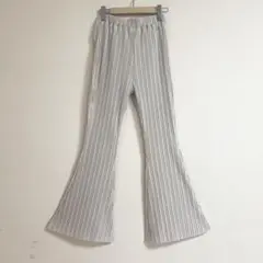 【 GRL / グレイル 】プリーツフレアパンツ ウエストゴム 美シルエット
