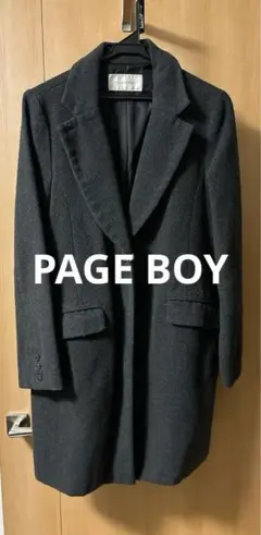 PAGE BOY チェスターコート チャコールグレー 2ボタン
