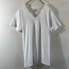 T-524 Hanes ComfortSoft VネックTシャツ S ホワイト