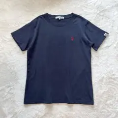 【ユーエスポロアッスン 】ロゴ刺繍 ワンポイント コットン Tシャツ (M)