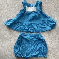パンプルムース ターコイズ色セットアップ 70-80‼️