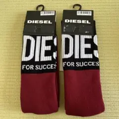 新品・未使用品　DIESELディーゼル　黒赤 ソックス 2つセットMサイズ