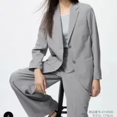 UNIQLO グレー 感動ジャケットリラックスフィット