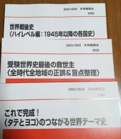 タテとヨコのつながる世界テーマ史、受験世界史最後の救世主、世界戦後史 3冊セット