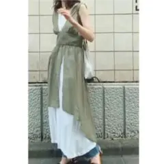 LEINWANDE ラインヴァンド オーガンジードレス　シアー　ワンピース