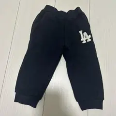 petit main LAロゴ刺繍パンツ 黒