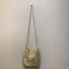 新品未使用　株式会社シカタ　ゴールド　ショルダーバッグ