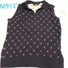 大特価‼️美品‼️ノースリーブダイヤモンドパターンセーター
