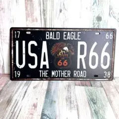 ブリキ看板☆ BALD EAGLE USA R66 456