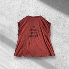 【INED 】ノースリーブTシャツ テラコッタ Mサイズ