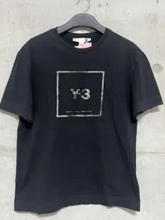 Y-3 U SQUARE LABEL GRAPHIC SS TEE M ブラック
