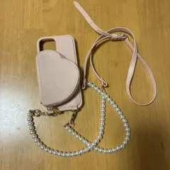 iPhone13mini LANVIN en Bleu スマホショルダー ピンク