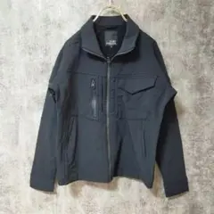 【新品】フルジップ ブルゾン ジャケット アウター ストレッチ ブラック SS