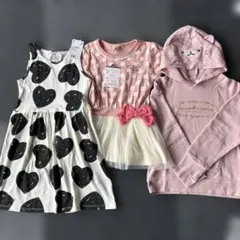 【新品未使用】女の子　120㎝　袖なし　ワンピース　半袖　チュニック　パーカー