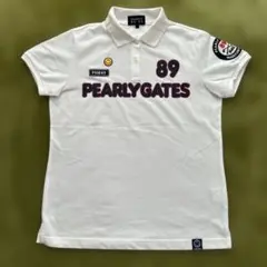 【美品】PEARLY GATES ポロシャツ ホワイト サイズ1 日本製