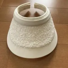 MUNTALP ビーズ装飾 ホワイトバイザー