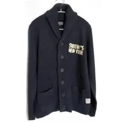 【美品】SMITHY'S メンズニット ロゴ入り カーディガン