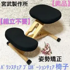 【美品】宮武製作所 プロポーションチェア 姿勢 バランスチェア ブラック 黒