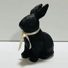 匿名配送 フランフラン 黒 ラビット アムルーズ 置物 オブジェ うさぎ