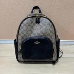 コーチ リュック ベージュ ブラック
